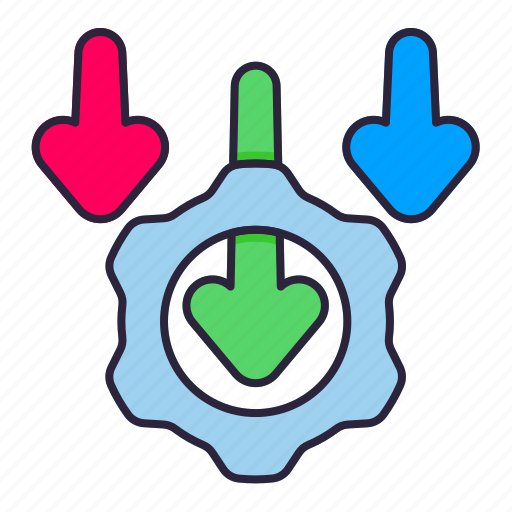 Setting, down, configuration, arrow icon - Download on Iconfinder