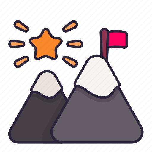 Holiday, mountain, season, shooting, star icon - Download on Iconfinder