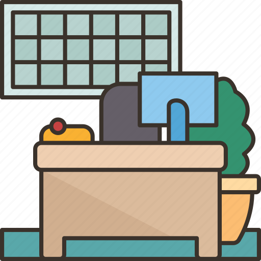 Workplace, office, desk, workspace, employee icon - Download on Iconfinder