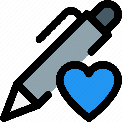 Pen, work, heart, tool icon - Download on Iconfinder