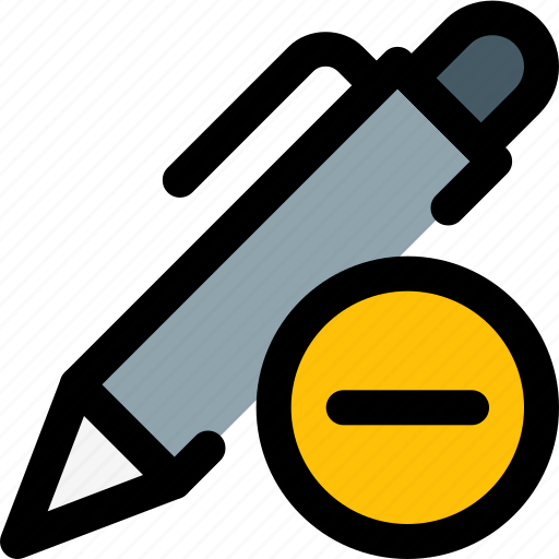 Pen, minus, work, office icon - Download on Iconfinder