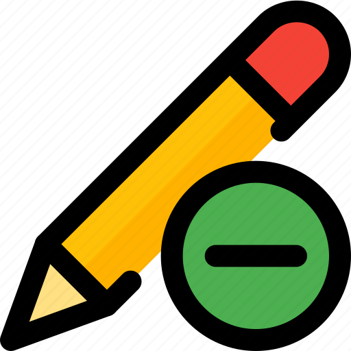 Pencil, minus, work, office icon - Download on Iconfinder