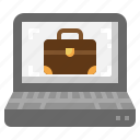 laptop, job, search, desktop, briefcase, online