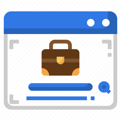 Online, recruitment, browser, jobs, job, search, briefcase icon - Download on Iconfinder