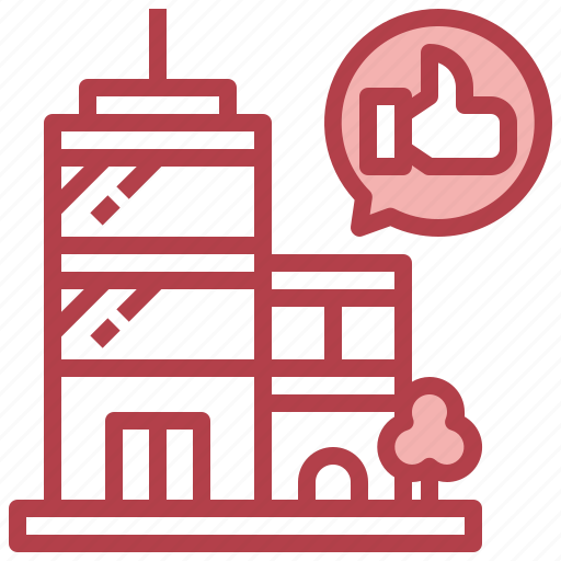 Thumbs, up, workplace, architecture, building, office icon - Download on Iconfinder