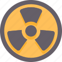 radiation, sign, warning, hazard, symbol