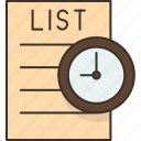 time, management, task, list, appointment