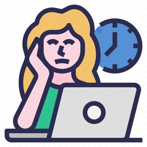 Resign, overworked, bored, tired, stress, exhausted, work icon - Download on Iconfinder