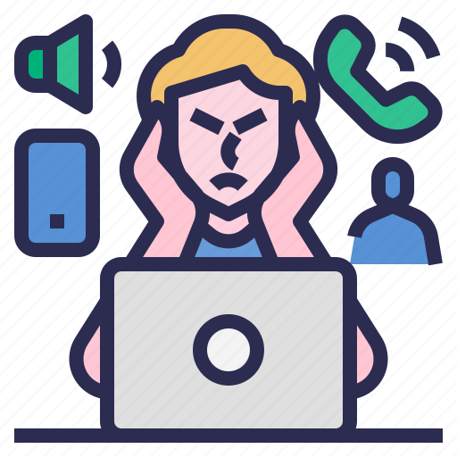 Distracting, annoy, noisy, noise, migraine, loud, hear icon - Download on Iconfinder