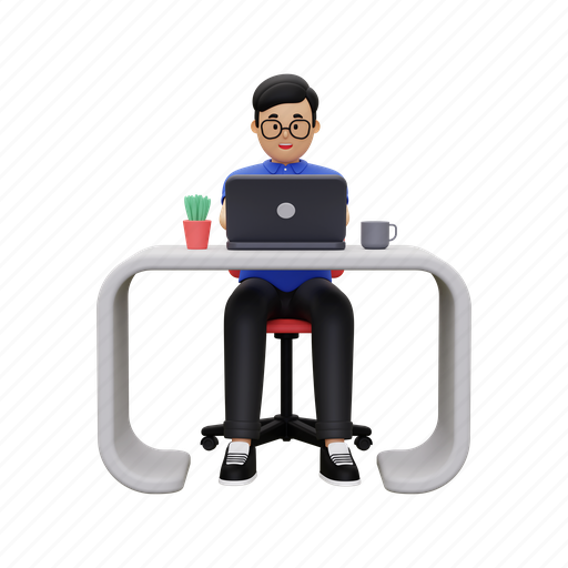 Working, work, business, marketing, job, office, seo 3D illustration - Download on Iconfinder