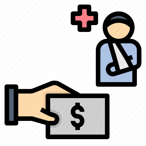 Compensation, hurt, injury, payment, welfare icon - Download on Iconfinder