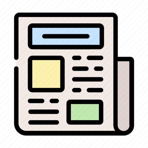 News, newspaper, office, workplace icon - Download on Iconfinder