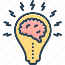 brainstorm, brain, cerebrum, innovation, lightning, intellectual, psychology, neurology