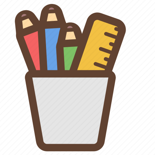 Office, pen, pencil, pencils, ruler, school, stationery icon - Download on Iconfinder