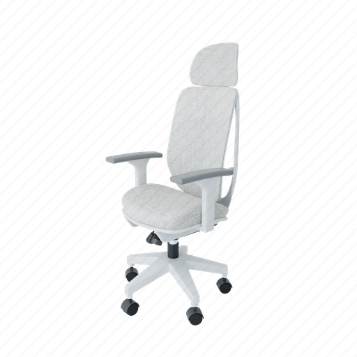 Chair, sit, furniture, home seat, arm chair, office chair, office 3D illustration - Download on Iconfinder