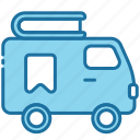 van, library, vehicle, book, car, reading 