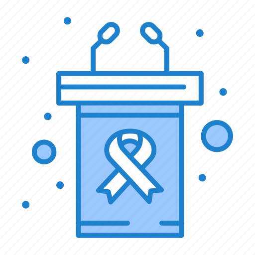 Cancer, day, podium, presentation, rostrum icon - Download on Iconfinder