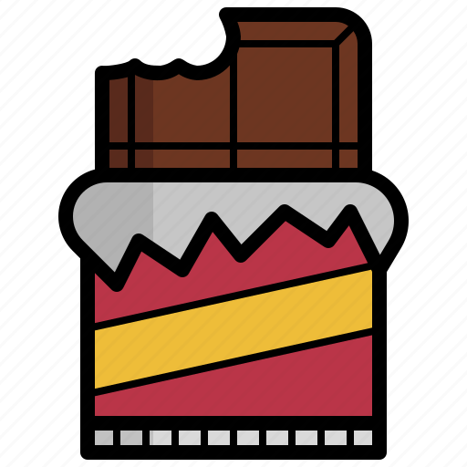 Chocolate, bar, dessert, bakery, food, and, restaurant icon - Download on Iconfinder
