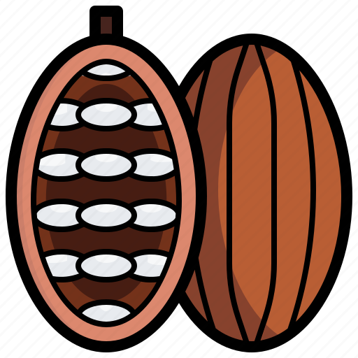Cocoa, seed, chocolate, healthyfood, bean, food, and icon - Download on Iconfinder