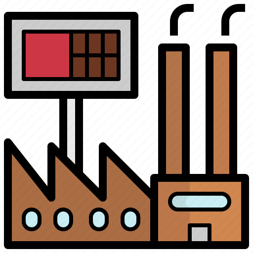 Factory, chocolate, sweet, building, food, and, restaurant icon - Download on Iconfinder