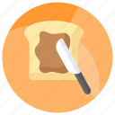 toast, bread, slice, chocolate, paste, spread, food