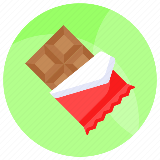 Chocolate, dessert, bar, sweet, confectionery, wrapped icon - Download on Iconfinder