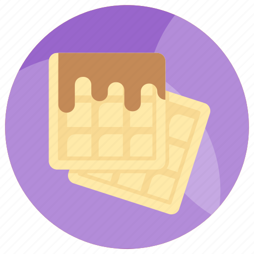 Waffle, chocolate, food, breakfast, cracker, sweet, dessert icon - Download on Iconfinder
