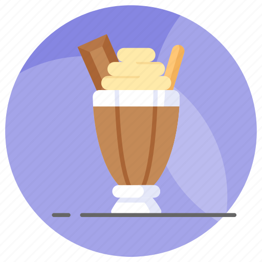 Milkshake, beverage, glass, cocoa, chocolate, shake, sundae icon - Download on Iconfinder