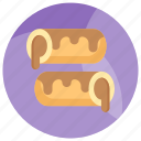 eclair, pastry, chocolate, dessert, french, filled, sweet