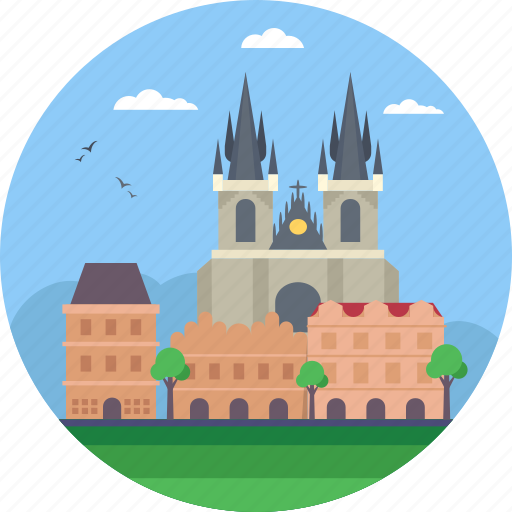 Church of our lady before týn, czech republic, gothic church, old town of prague, prague icon - Download on Iconfinder