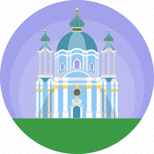 Andriyivskyy descent, kiev, st andrew's church, ukraine, world famous church icon - Download on Iconfinder