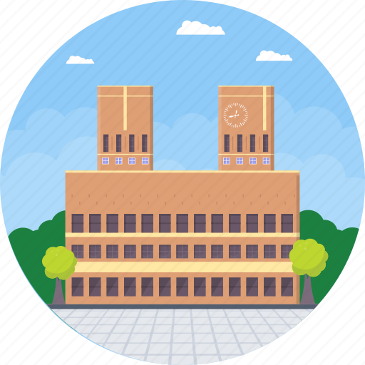 Municipal building in oslo, norway, oslo, oslo city hall, oslo rådhus icon - Download on Iconfinder