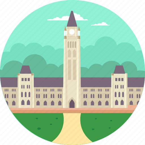 Canada, national historic site of canada, ottawa, parliament hill ottawa, parliament of canada icon - Download on Iconfinder