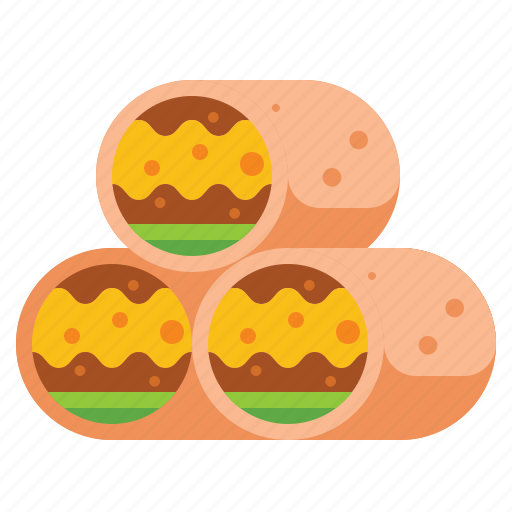 Burrito, mexican, food icon - Download on Iconfinder