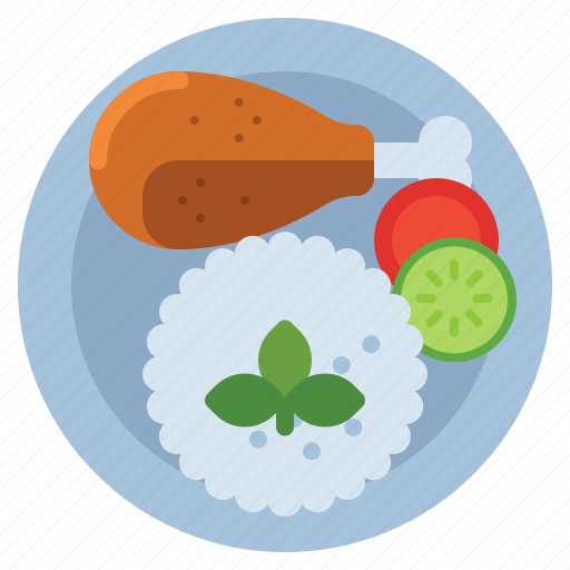 Chicken, rice, food icon - Download on Iconfinder