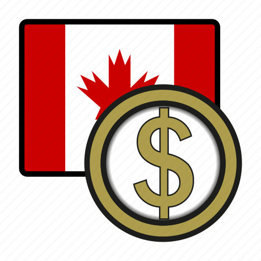 Canada, coin, dollar, exchange, money, canada flag, payment icon - Download on Iconfinder
