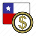 chile, coin, exchange, peso, money, payment