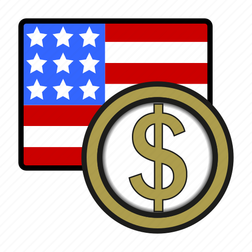 Coin, dollar, exchange, usa, money, payment, usa flag icon - Download on Iconfinder