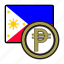 coin, exchange, peso, philipines, money, payment 