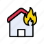 burn, disaster, fire, home, house 