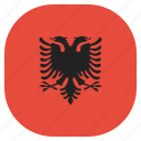 albania, country, flag, national