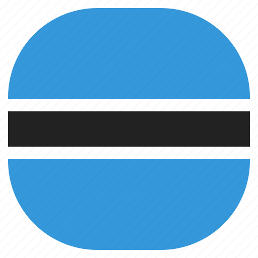 Botswana, country, flag, national icon - Download on Iconfinder