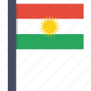 country, european, flag, kurdish, kurdistan, national, region