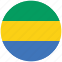 flag of gabon, gabon, gabon&#x27;s circled flag, gabon&#x27;s flag