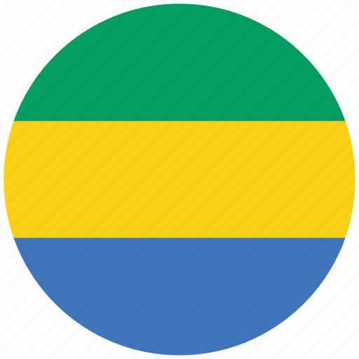 Flag of gabon, gabon, gabon's circled flag, gabon's flag icon - Download on Iconfinder