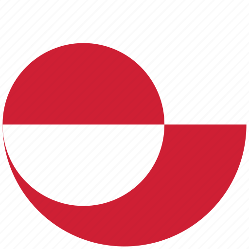 Flag of greenland, greenland, greenland's circled flag, greenland's flag icon - Download on Iconfinder