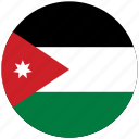 flag of jordan, jordan, jordan's circled flag, jordan's flag 