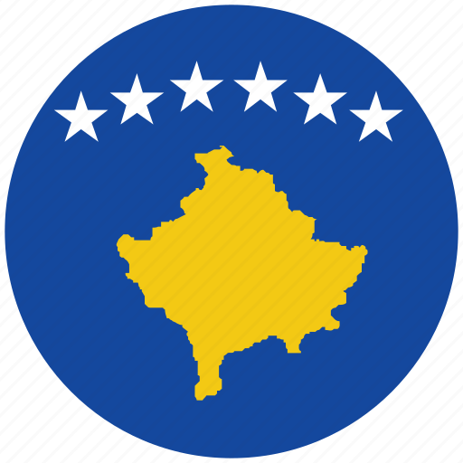 Flag of kosovo, kosovo, kosovo's circled flag, kosovo's flag icon - Download on Iconfinder
