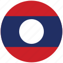 flag of laos, laos, laos&#x27;s circled flag, laos&#x27;s flag