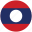 flag of laos, laos, laos&#x27;s circled flag, laos&#x27;s flag 
